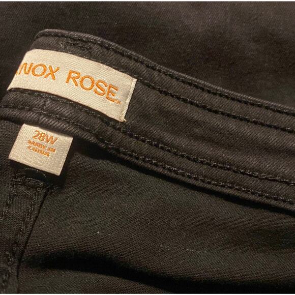 NWT Knox Rose The Anywhere Flare Pant Jeans Black Plus Size 30W - Picture 4 of 4